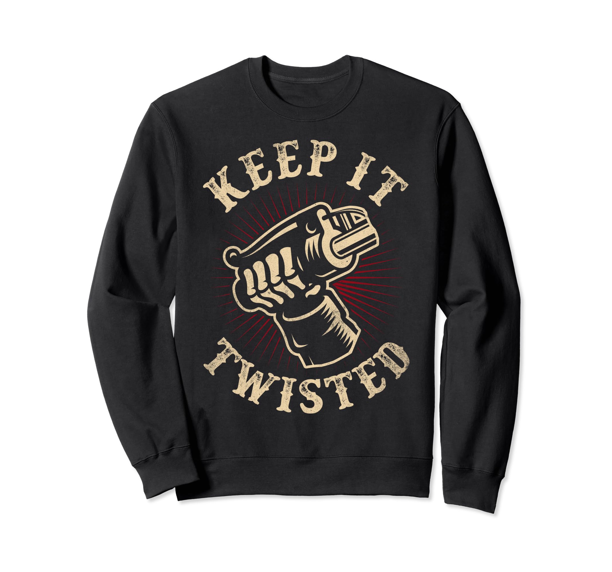 Keep It Twisted Motorcycle Sweatshirt - Custom Art Print for Adults - T-Shirt, Sweatshirt, Hoodie