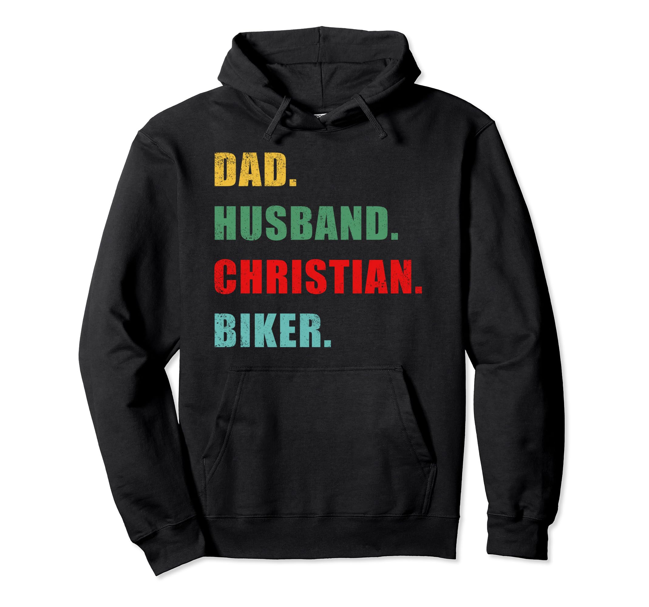 Dad Husband Christian Biker Mens Faith Hoodie - Unique Graphic Men Women - T-Shirt, Sweatshirt, Hoodie