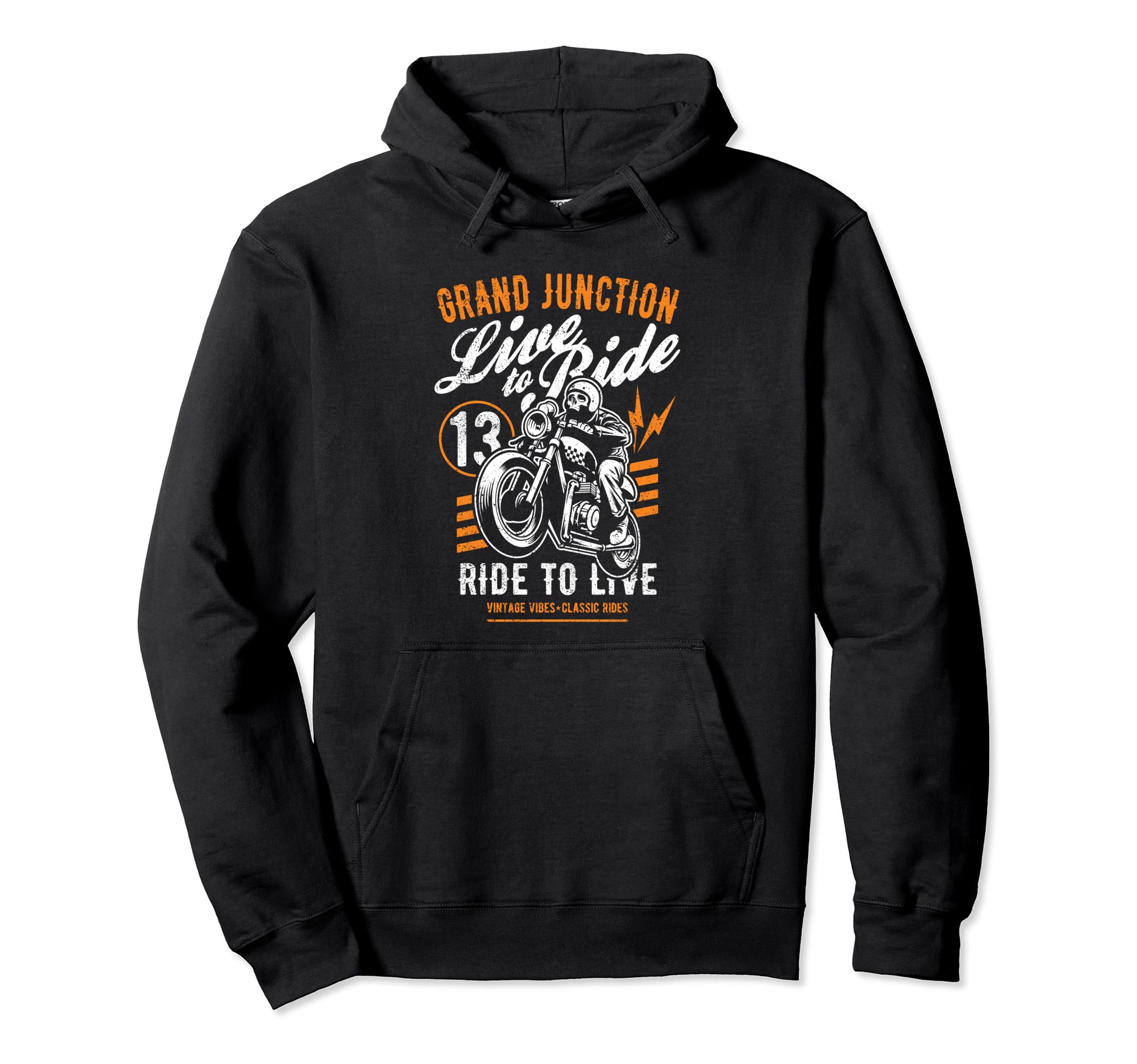 Grand Junction Co Motorcycle Rider Hoodie - Casual Everyday Wear Men Women - T-Shirt, Sweatshirt, Hoodie