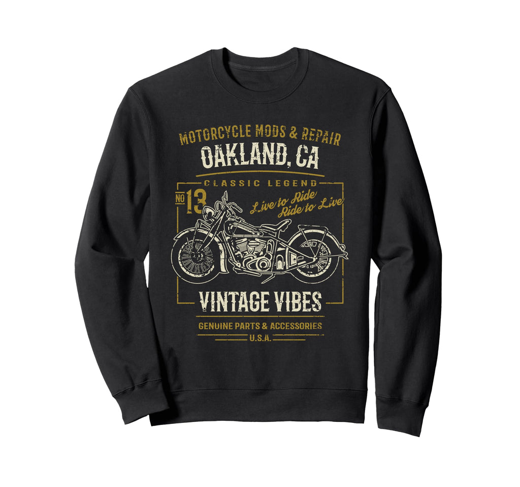 Oakland California Usa Motorcycle Sweatshirt - Unique Graphic for Adults - T-Shirt, Sweatshirt, Hoodie