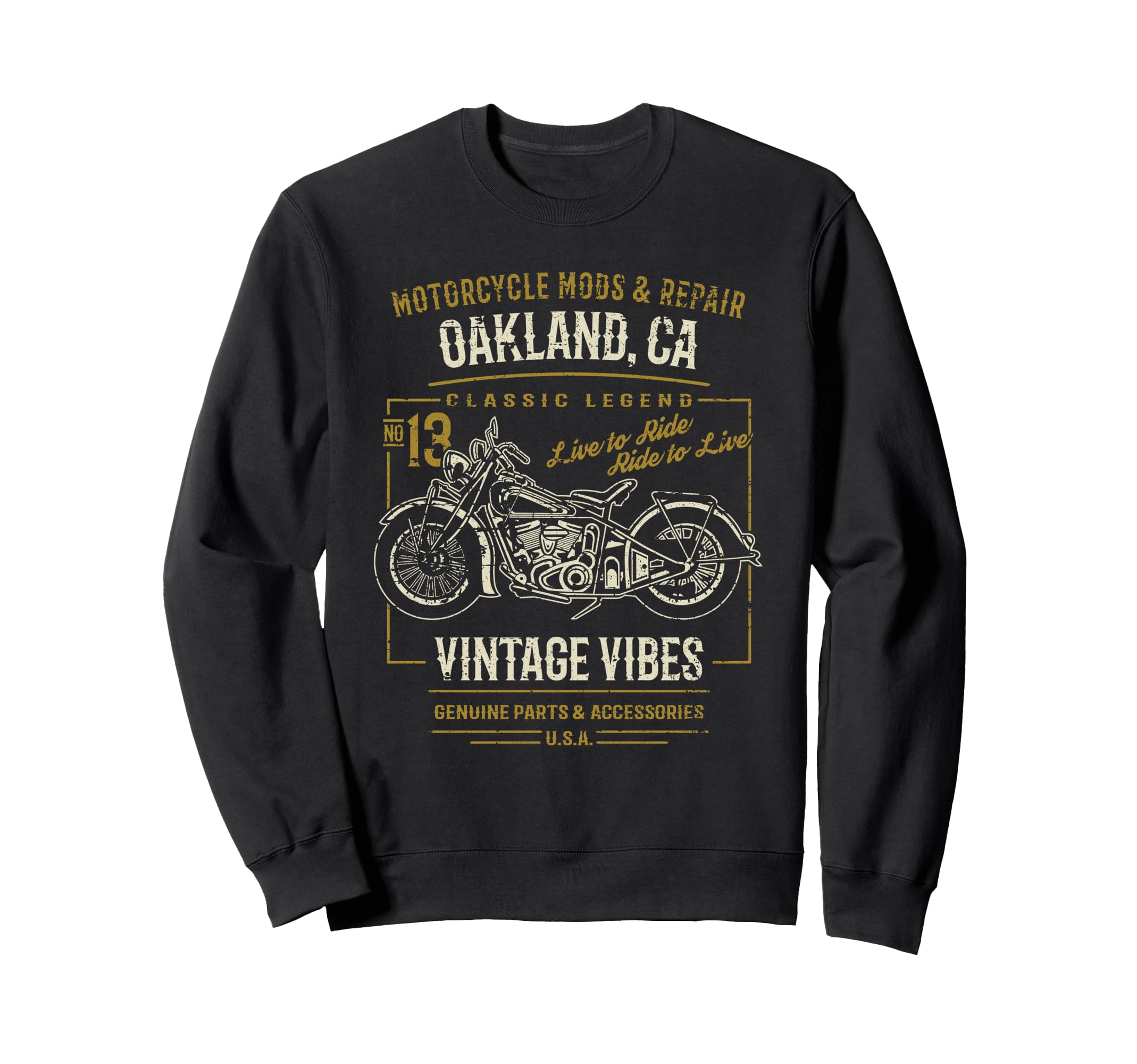 Oakland California Usa Motorcycle Sweatshirt - Unique Graphic for Adults - T-Shirt, Sweatshirt, Hoodie