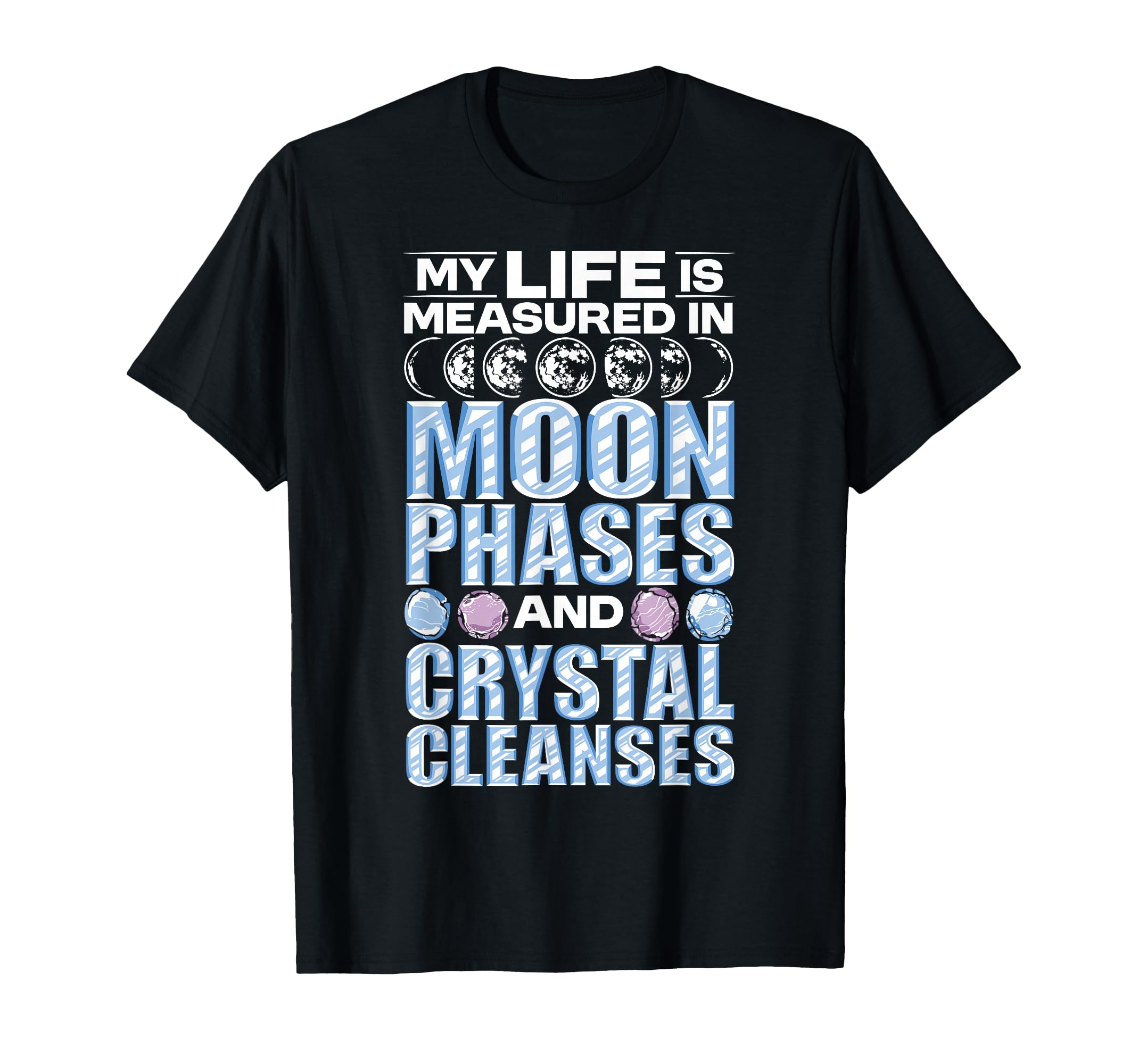Crystal Healing Moon Phases Spiritual T-Shirt - Trendy Graphic for Adults - T-Shirt, Sweatshirt, Hoodie