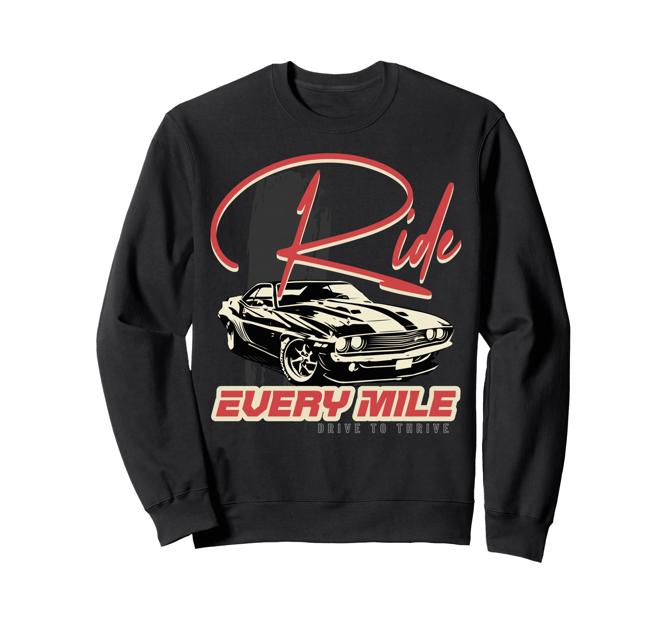Muscle Car Birthday Automotive Sweatshirt - Fun Novelty Design for Adults - T-Shirt, Sweatshirt, Hoodie