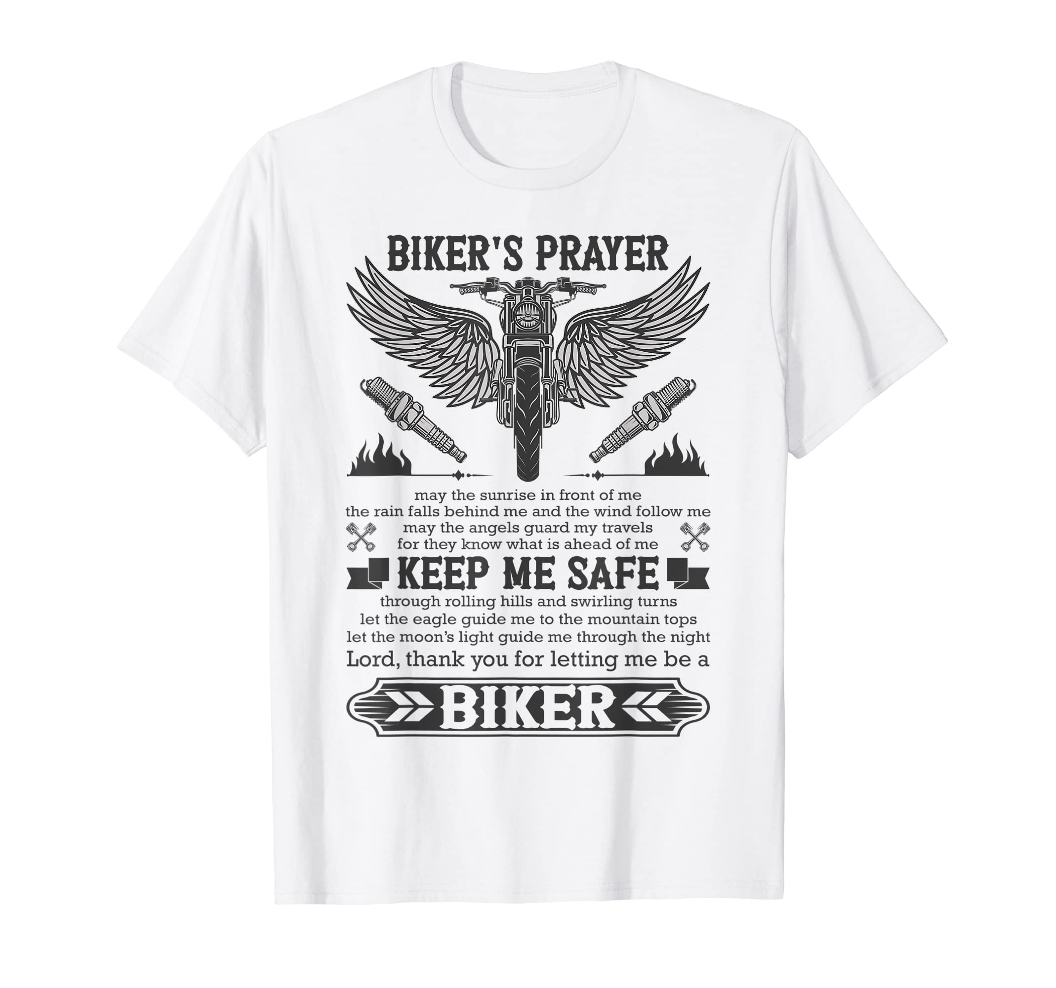 Bikers Prayer Biker Stuff Motorcycle T-Shirt - Minimalist Print Unisex - T-Shirt, Sweatshirt, Hoodie