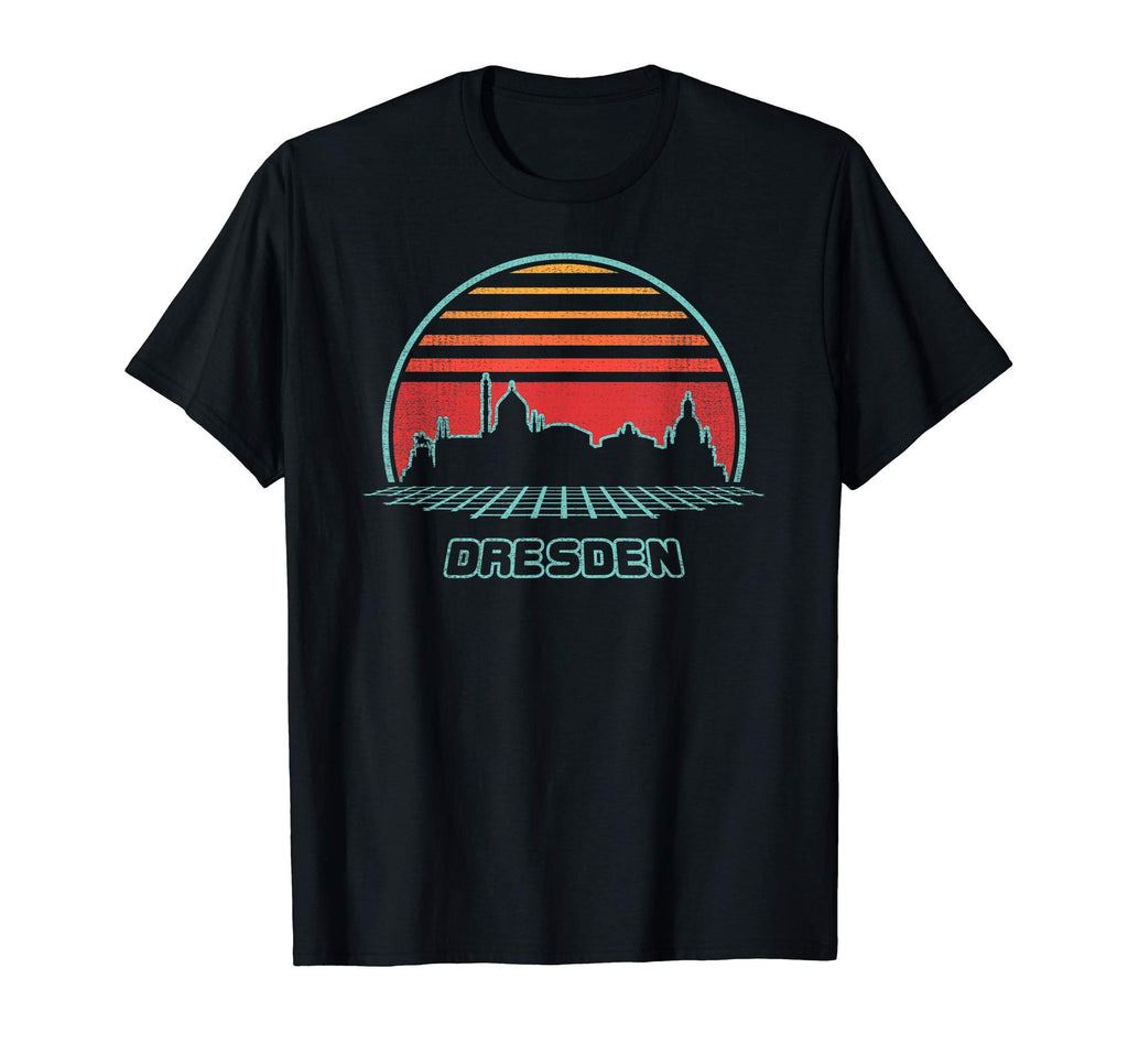 Dresden City Skyline 80S Souvenir Gift T-Shirt - Novelty Apparel for Adults - T-Shirt, Sweatshirt, Hoodie