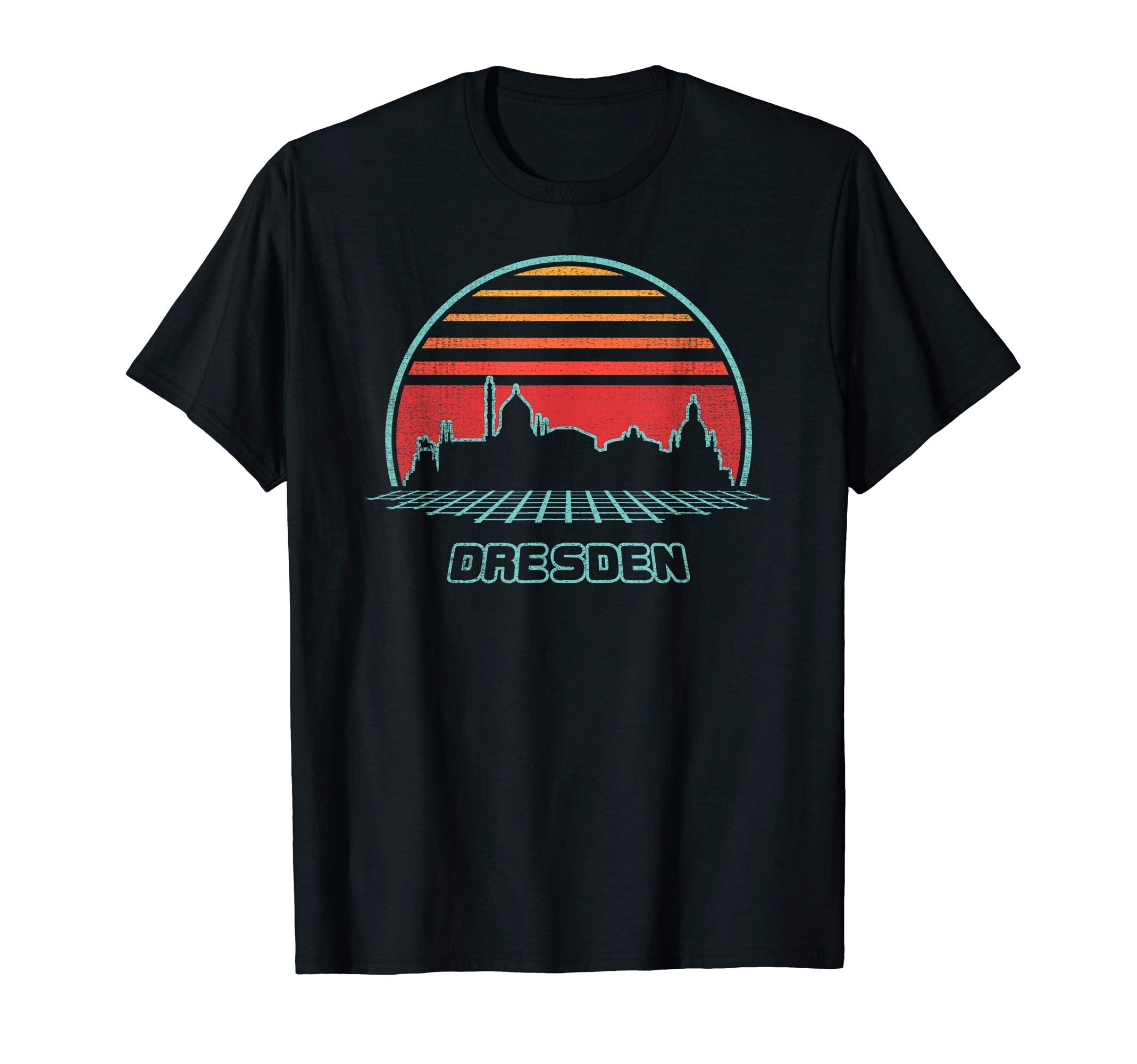 Dresden City Skyline 80S Souvenir Gift T-Shirt - Novelty Apparel for Adults - T-Shirt, Sweatshirt, Hoodie