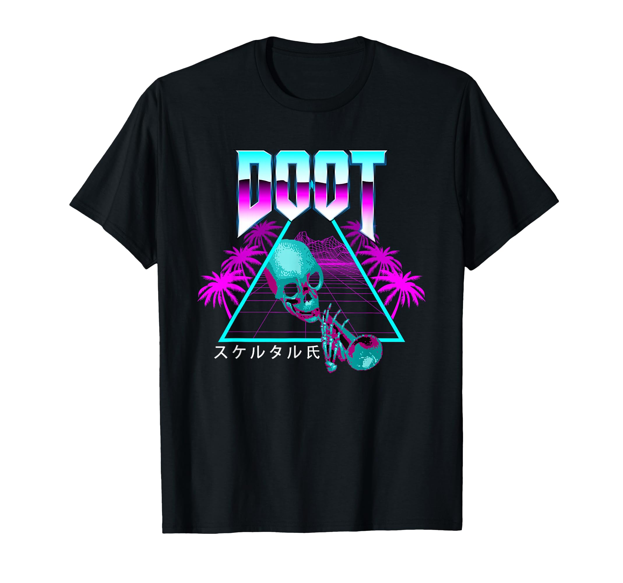 Doot Doot Mr Skeltal Synthwave T-Shirt - Aesthetic Graphic for Adults - T-Shirt, Sweatshirt, Hoodie