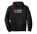 I Love Heart Italian Scooters Antique Hoodie - Streetwear Style Men Women - T-Shirt, Sweatshirt, Hoodie