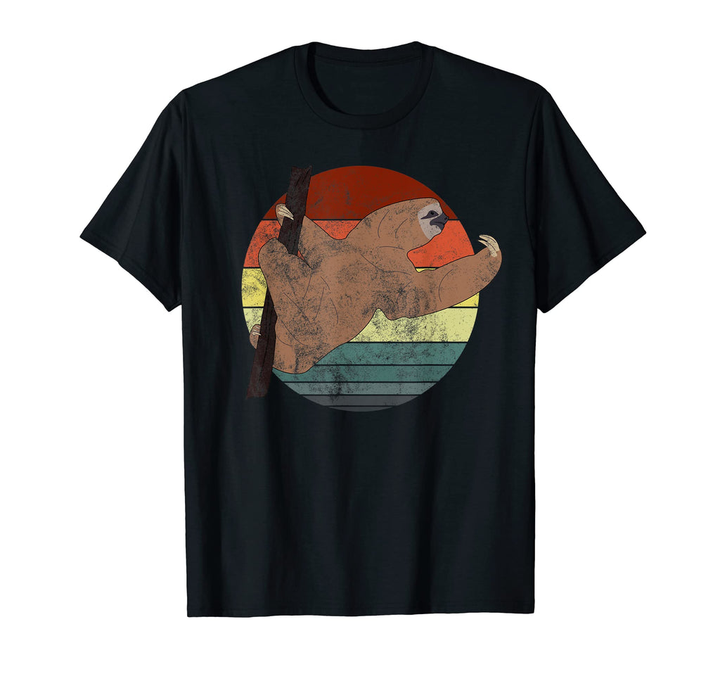 Lazy Sloth Sunset Nap Sleep 80S Gift T-Shirt - Unique Graphic Unisex - T-Shirt, Sweatshirt, Hoodie