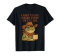 Weird Stuff Cowboy Frog Coffee T-Shirt - Fun Novelty Design Men Women - T-Shirt, Sweatshirt, Hoodie