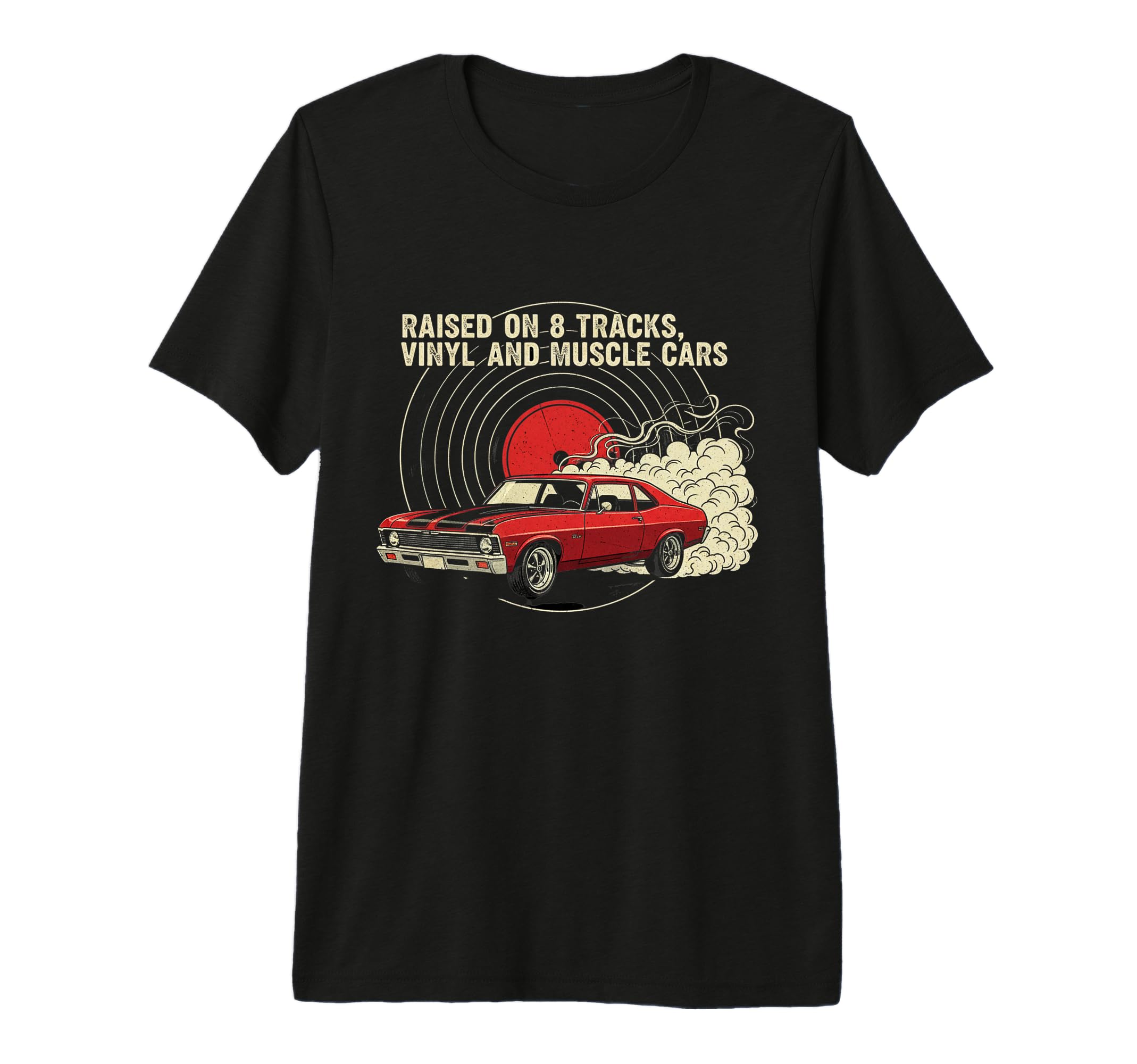 Raised Vinyl And V8S 70 Nova Lover Tri T-Shirt - Unique Graphic for Adults - T-Shirt, Sweatshirt, Hoodie