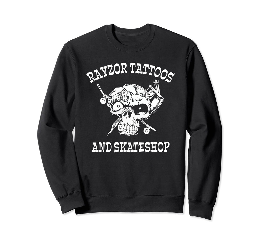 Crushed Skull Tattoo Jolly Roger Sweatshirt - Fun Novelty Design Men Women - T-Shirt, Sweatshirt, Hoodie