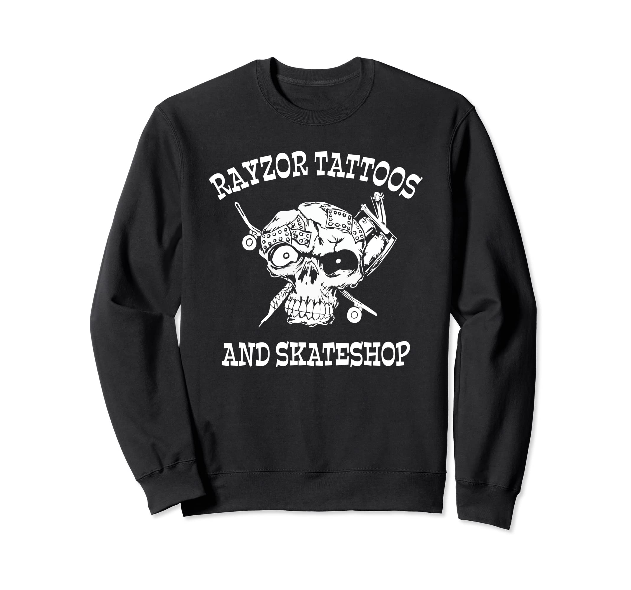Crushed Skull Tattoo Jolly Roger Sweatshirt - Fun Novelty Design Men Women - T-Shirt, Sweatshirt, Hoodie