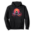 Synthwave Astronaut Cyberpunk 80S Sci Hoodie - Casual Everyday Wear Unisex - T-Shirt, Sweatshirt, Hoodie