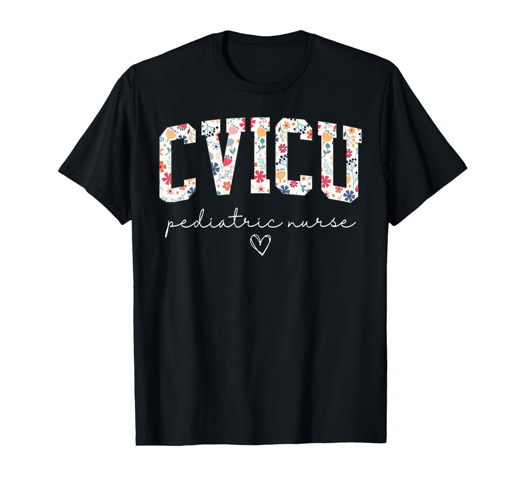 Floral Cvicu Pediatric Nurse Pediatric T-Shirt - Unique Graphic for Adults - T-Shirt, Sweatshirt, Hoodie