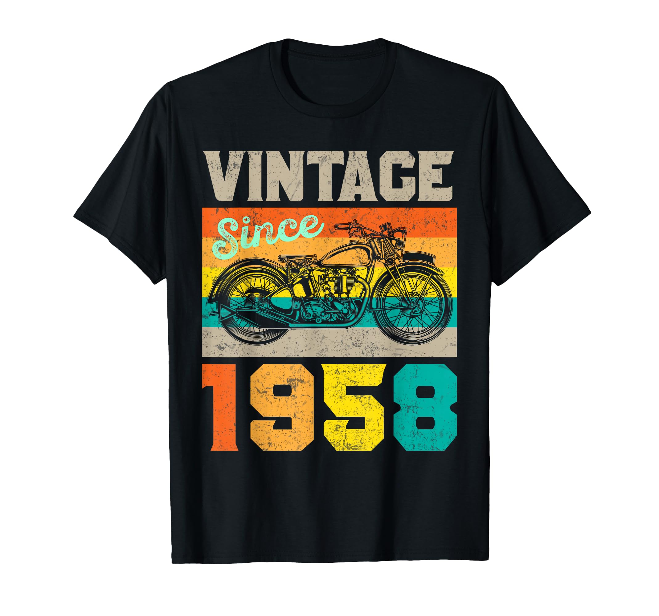 Since 1958 Motorcycle Biker Grandpa Dad T-Shirt - Novelty Apparel Unisex - T-Shirt, Sweatshirt, Hoodie