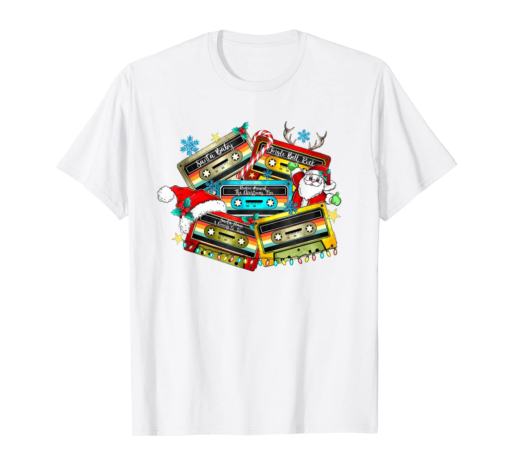 Cassette Tapes Western Santa Claus T-Shirt - Streetwear Style Unisex - T-Shirt, Sweatshirt, Hoodie