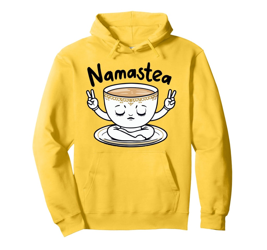 Namastea Tea Cup Namaste Meditation Hoodie - Fun Novelty Design Men Women - T-Shirt, Sweatshirt, Hoodie