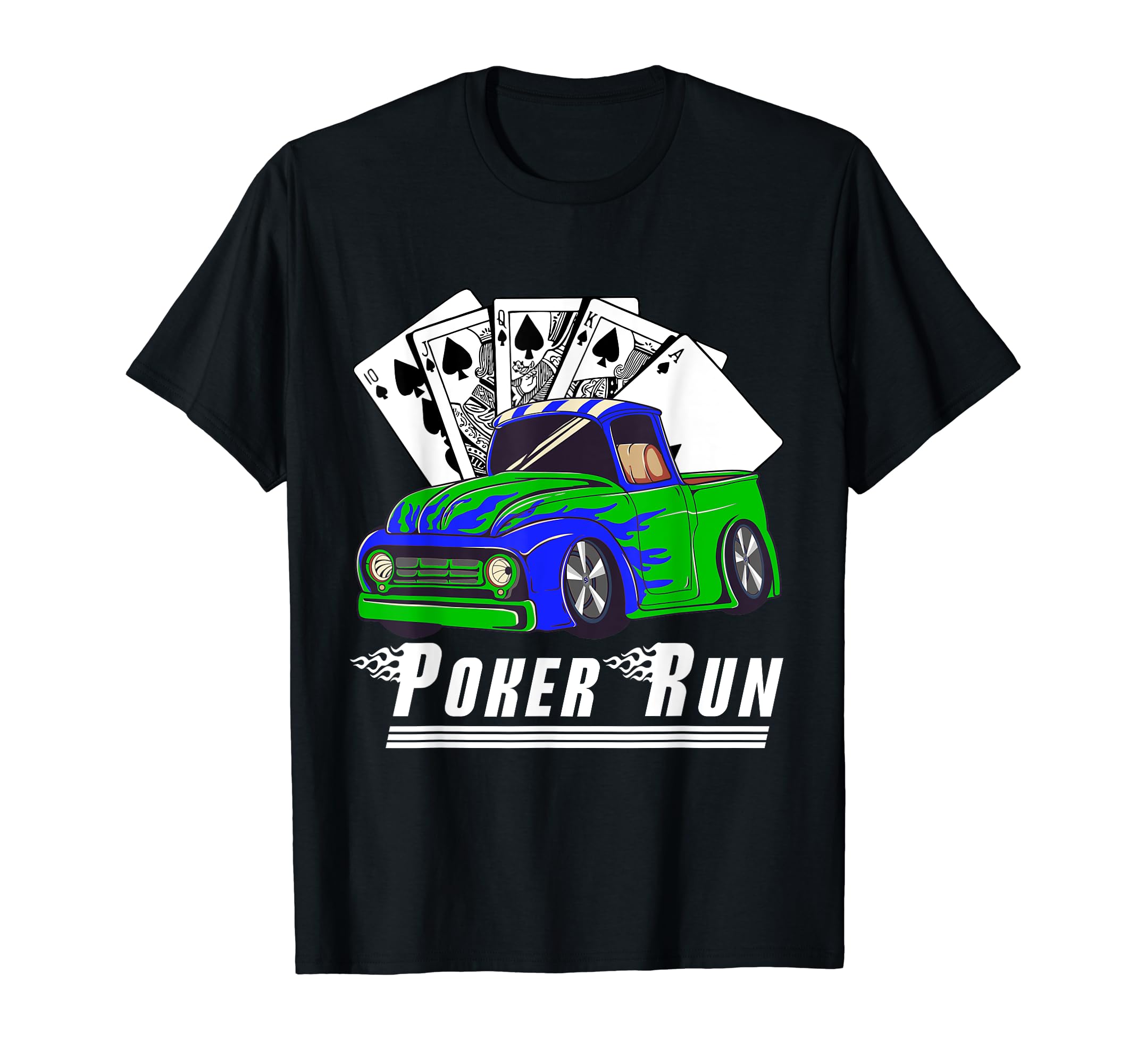Hot Rod Trucks Poker Run Rat Rod Car T-Shirt - Unique Graphic for Adults - T-Shirt, Sweatshirt, Hoodie
