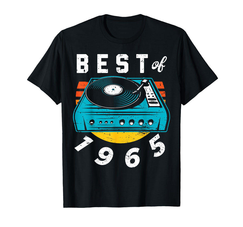 Best 1965 Vinyl Record 57 Birthday T-Shirt - Novelty Apparel Men Women - T-Shirt, Sweatshirt, Hoodie