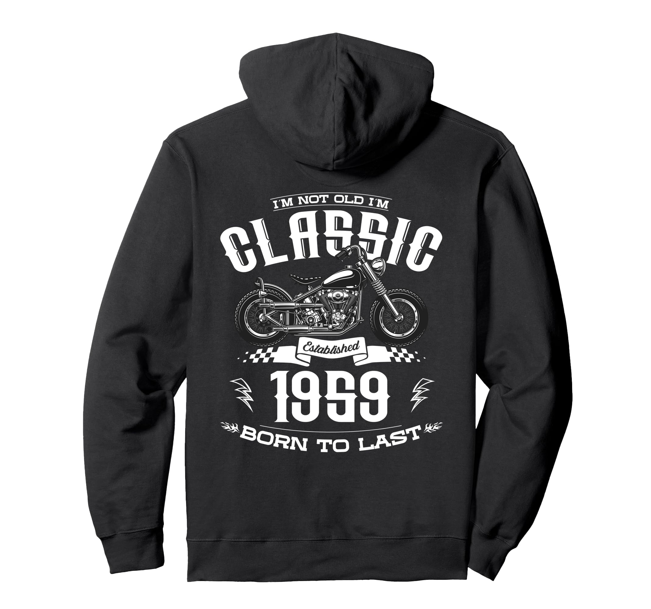 65Th Birthday Motorcycle Motorcyclist Hoodie - Unique Graphic for Adults - T-Shirt, Sweatshirt, Hoodie