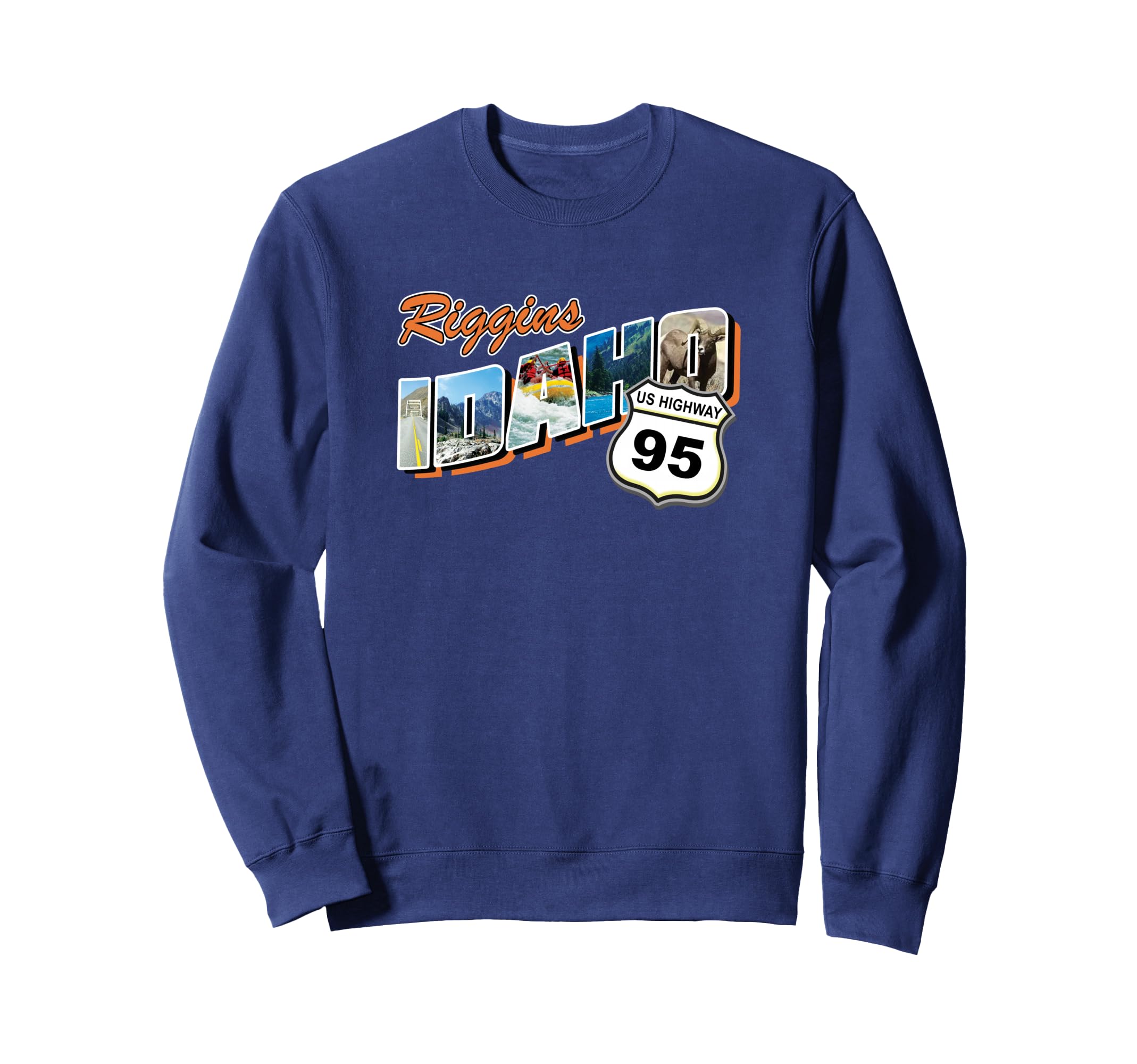 Riggins Idaho Travel Souvenir Sweatshirt - Minimalist Print Men Women - T-Shirt, Sweatshirt, Hoodie