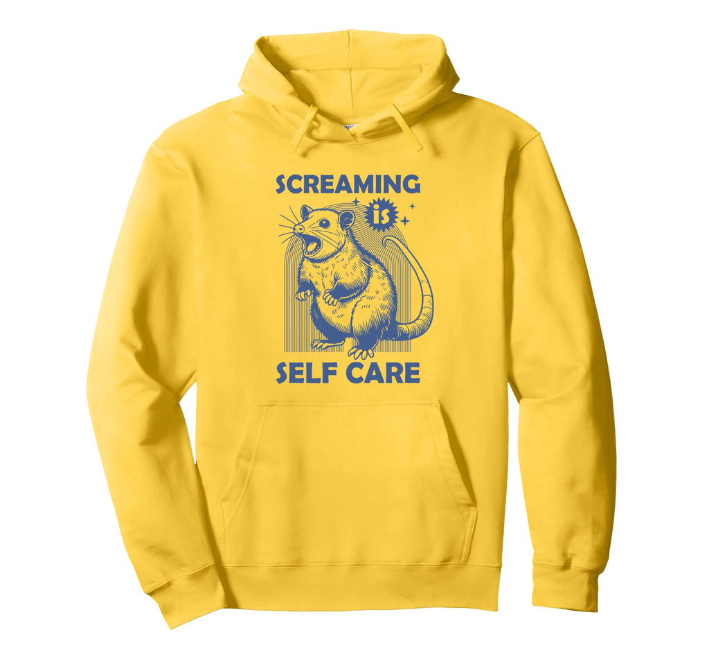 Possum Funny Aesthetic Self Care Animal Hoodie - Unique Graphic Unisex - T-Shirt, Sweatshirt, Hoodie