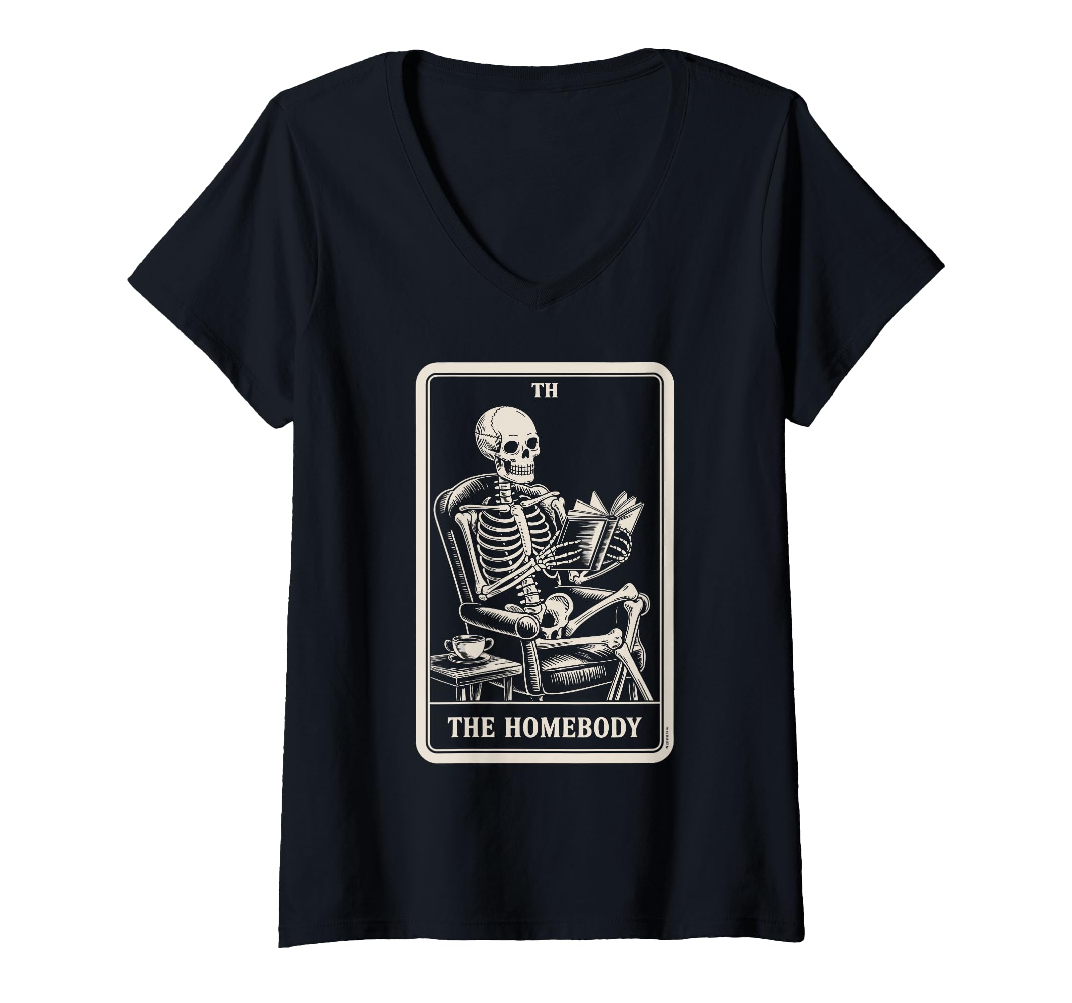 Womens Homebody Tarot Indoorsy T-Shirt - Minimalist Print for Adults - T-Shirt, Sweatshirt, Hoodie