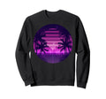 Synthwave Vaporwave 80S Palm Trees Sweatshirt - Fun Novelty Design Unisex - T-Shirt, Sweatshirt, Hoodie
