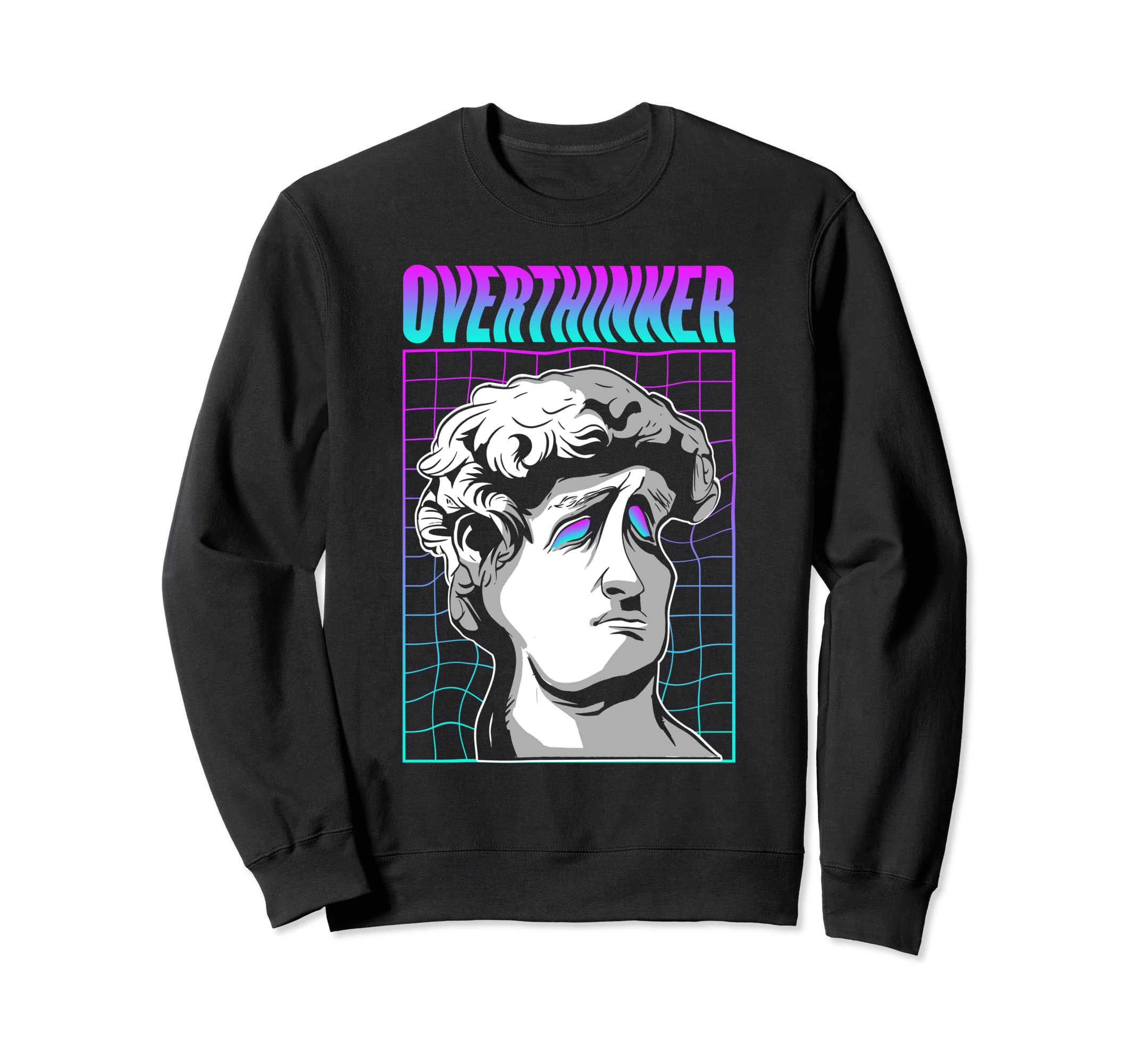 Overthinker Greek Statue Vaporwave Sweatshirt - Streetwear Style Unisex - T-Shirt, Sweatshirt, Hoodie