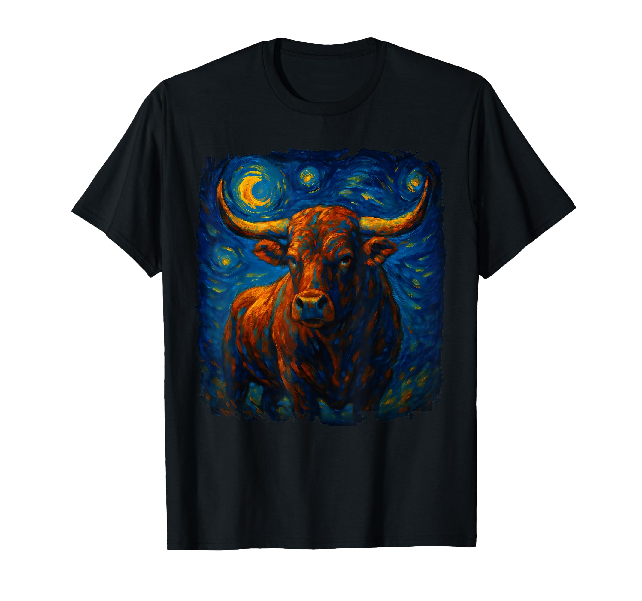 Bull Rodeo Distressed Cowboy Western T-Shirt - Custom Art Print for Adults - T-Shirt, Sweatshirt, Hoodie