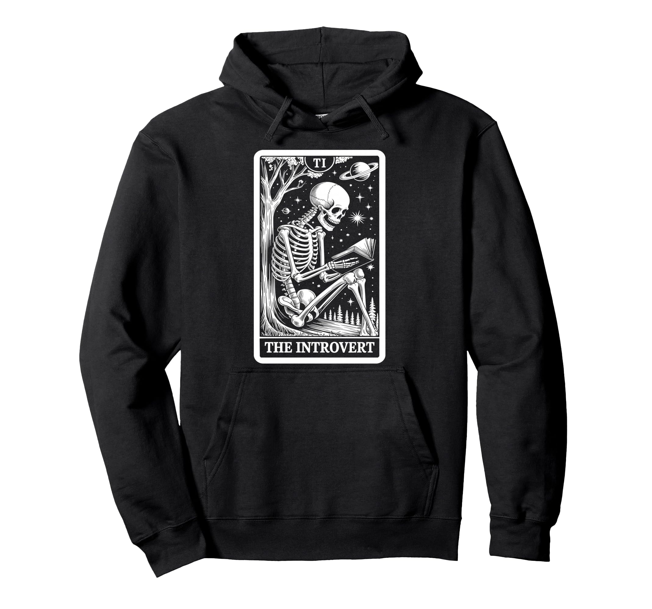 Introvert Tarot Indoorsy Antisocial Hoodie - Graphic Print for Adults - T-Shirt, Sweatshirt, Hoodie