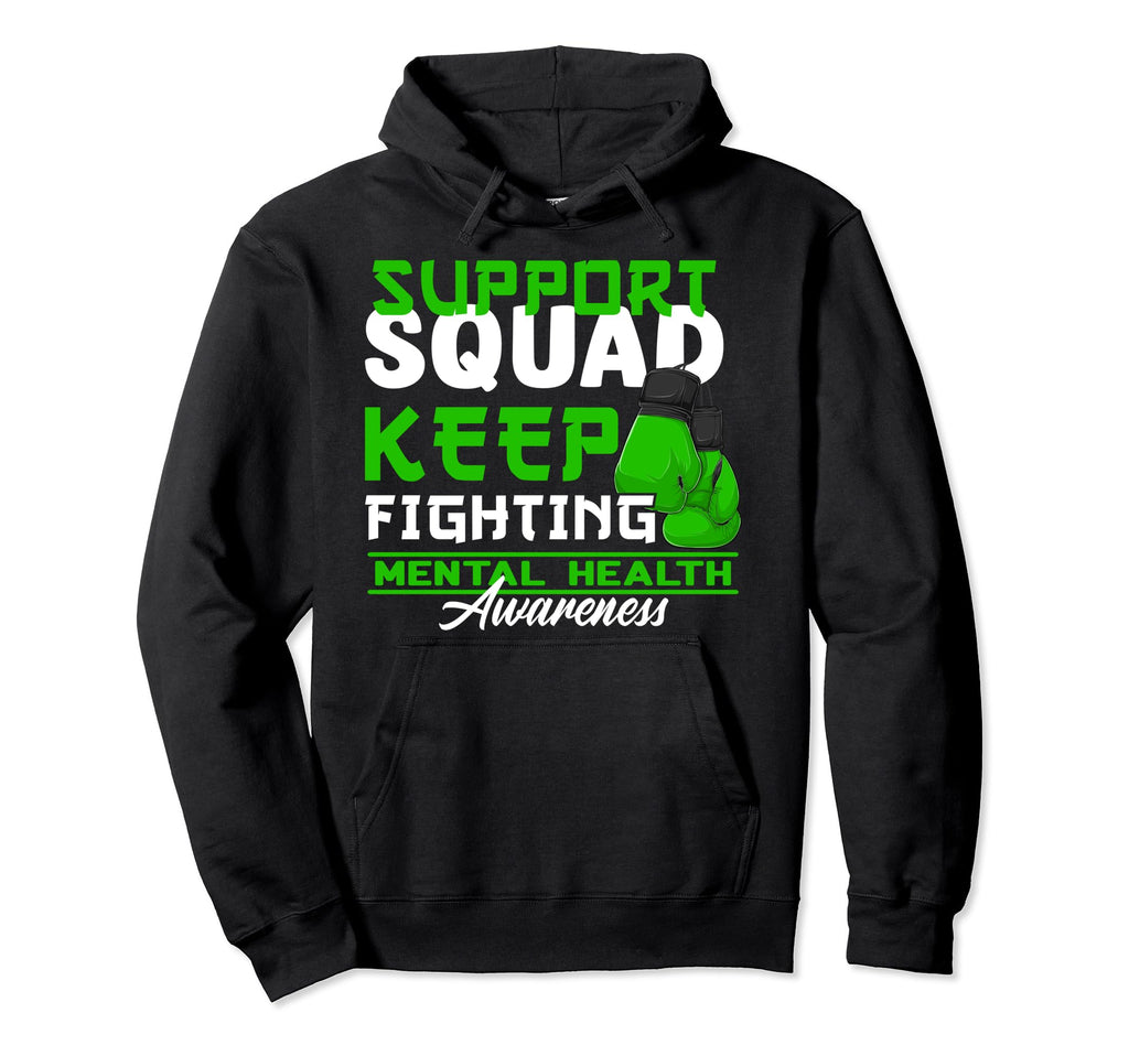 Support Awareness Squad I Depression Hoodie - Minimalist Print Men Women - T-Shirt, Sweatshirt, Hoodie