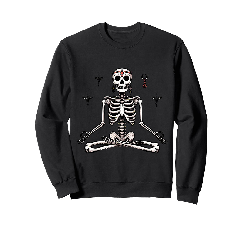 Meditation Skeleton Yoga Pose Sweatshirt - Streetwear Style Unisex - T-Shirt, Sweatshirt, Hoodie