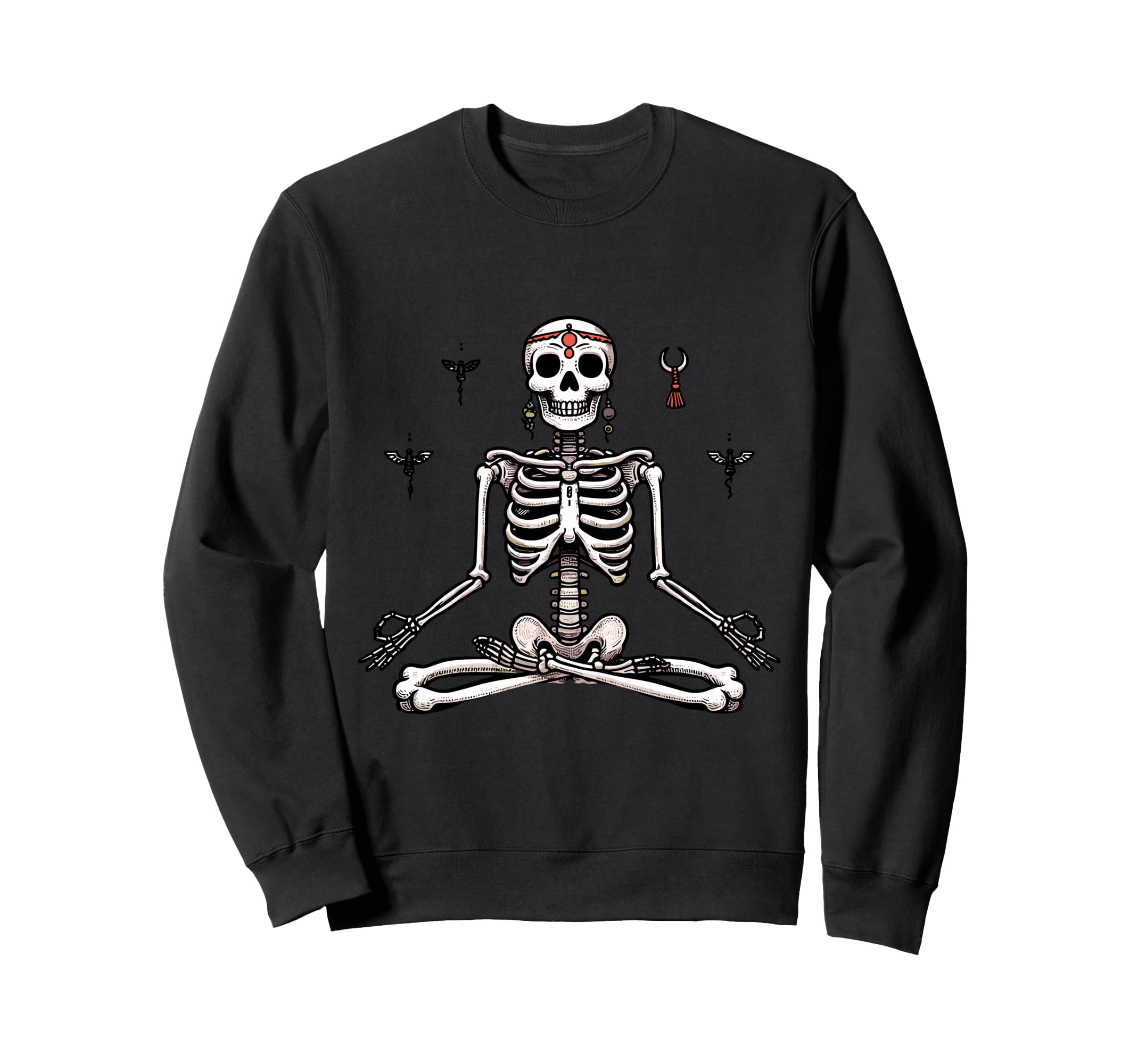 Meditation Skeleton Yoga Pose Sweatshirt - Streetwear Style Unisex - T-Shirt, Sweatshirt, Hoodie