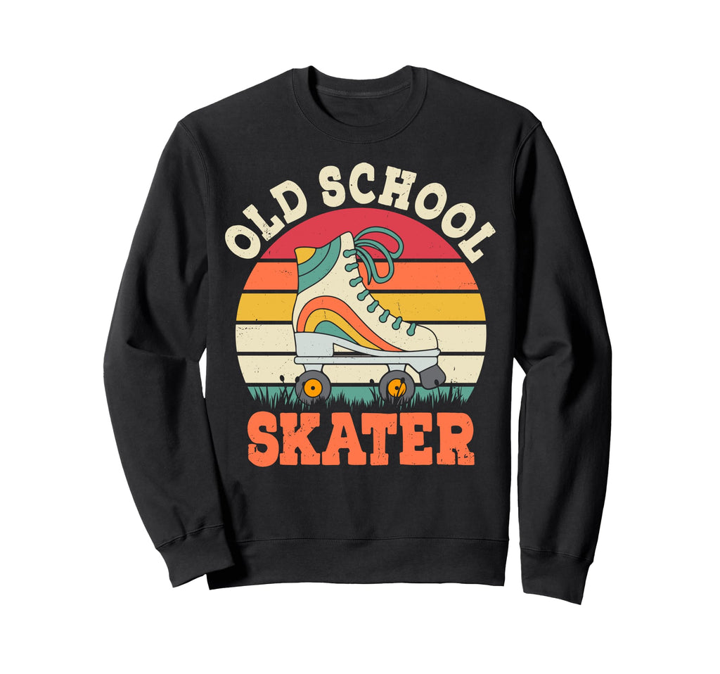 Roller Skating Old School Skater Sweatshirt - Custom Art Print Men Women - T-Shirt, Sweatshirt, Hoodie