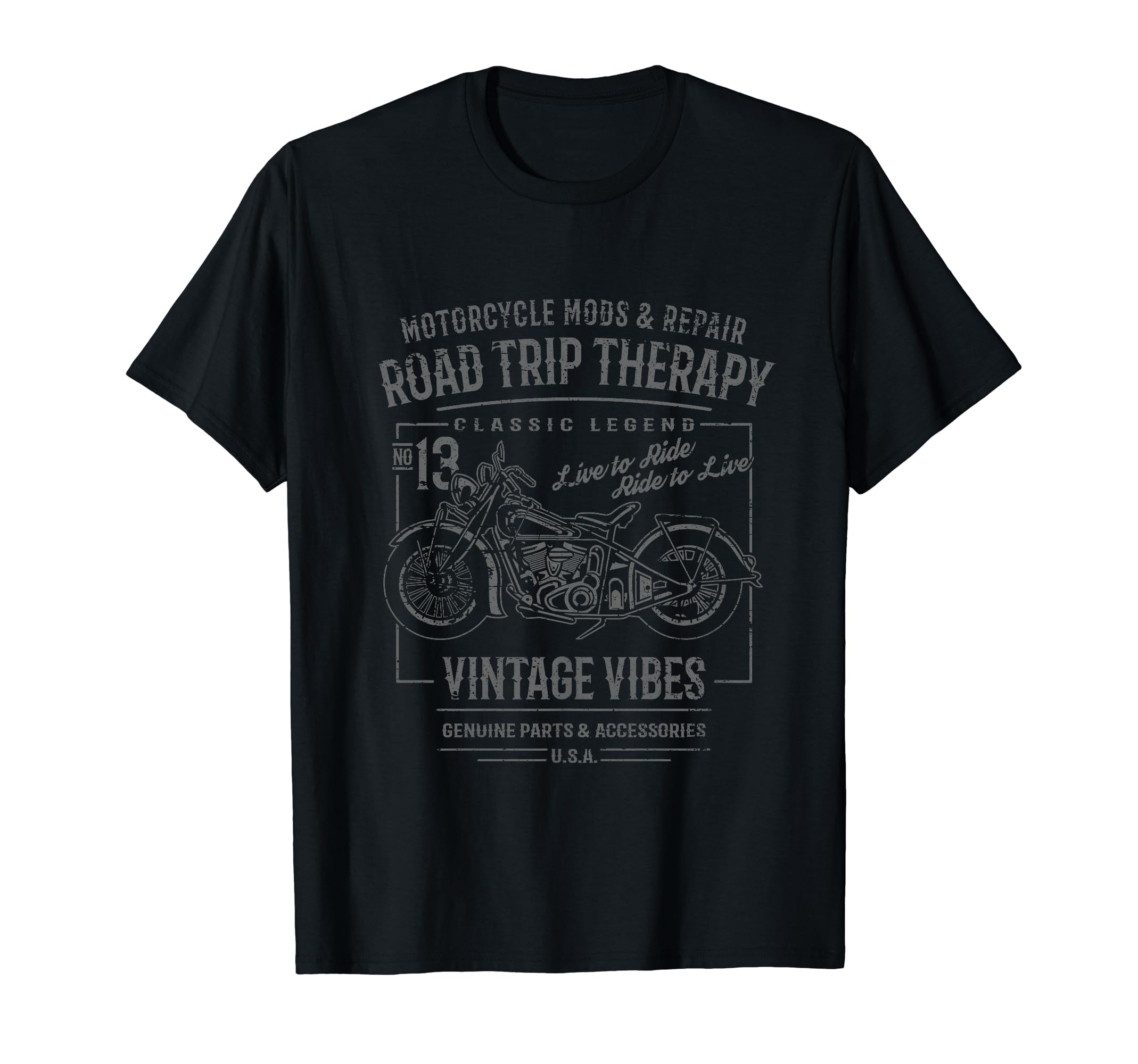 Motorcycle Distressed T-Shirt - Minimalist Print Men Women - T-Shirt, Sweatshirt, Hoodie