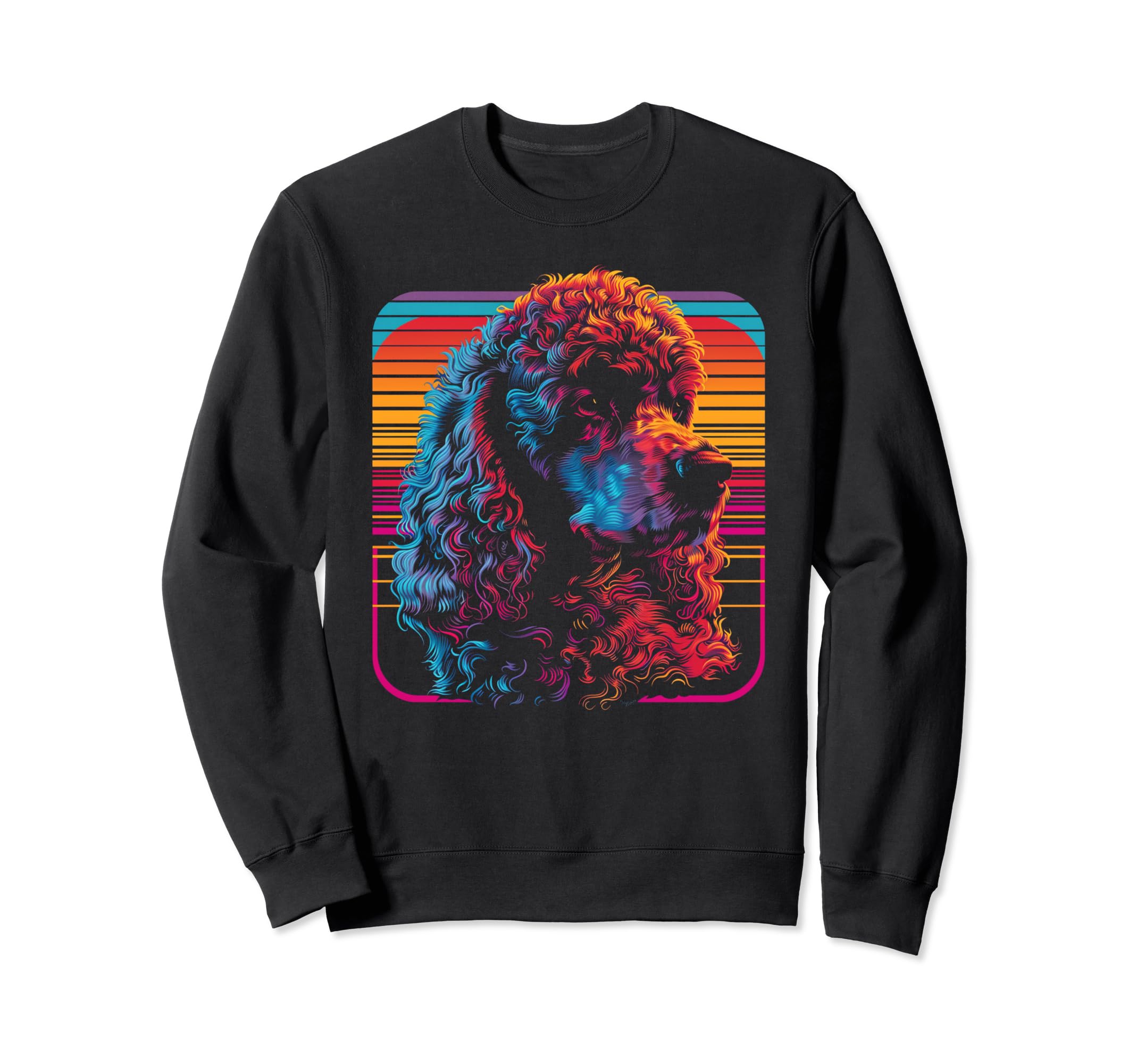 Poodle Dog Vaporwave Retrowave Sweatshirt - Unique Graphic for Adults - T-Shirt, Sweatshirt, Hoodie
