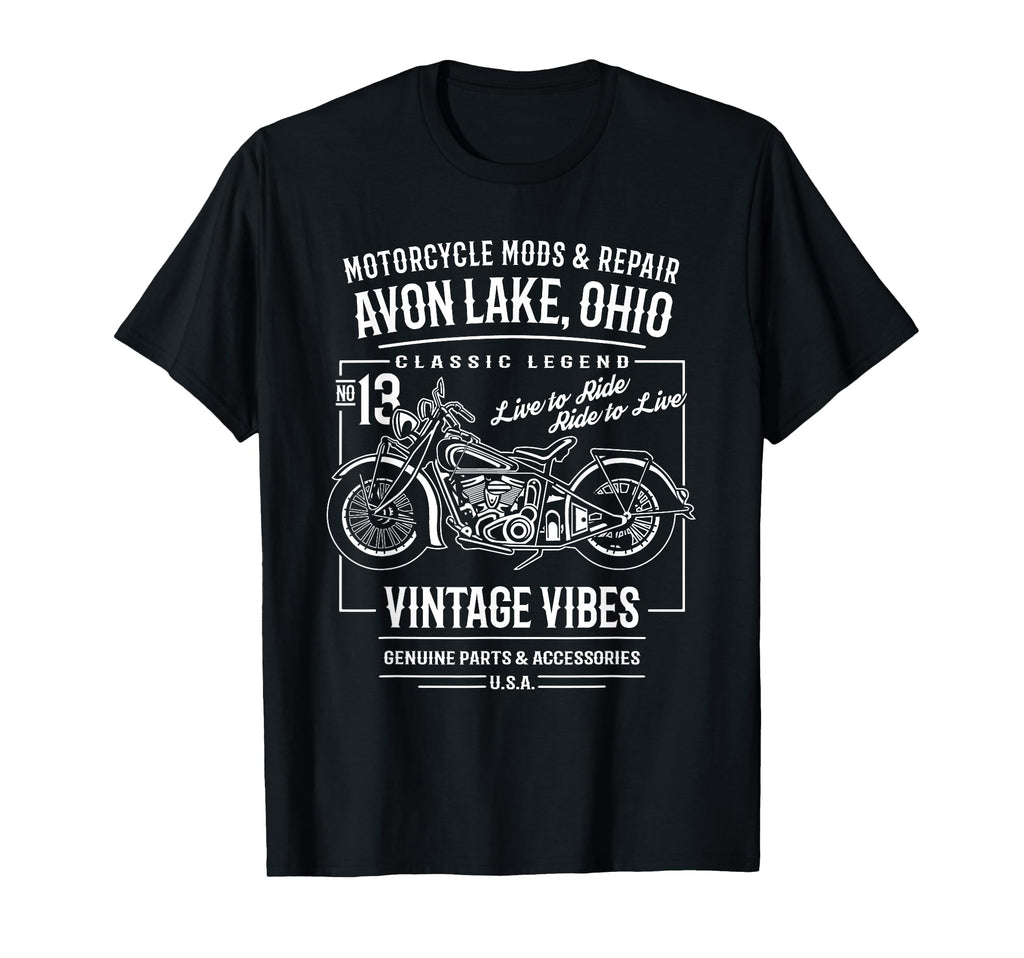 Avon Lake Oh Usa Motorcycle T-Shirt - Aesthetic Graphic Men Women - T-Shirt, Sweatshirt, Hoodie