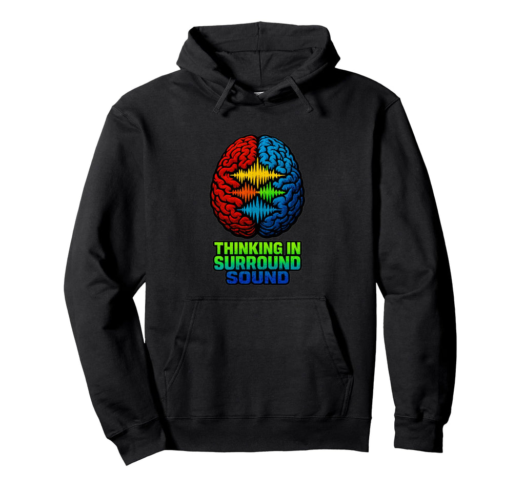 Neurodivergent Surround Sound Neuro Hoodie - Minimalist Print Unisex - T-Shirt, Sweatshirt, Hoodie