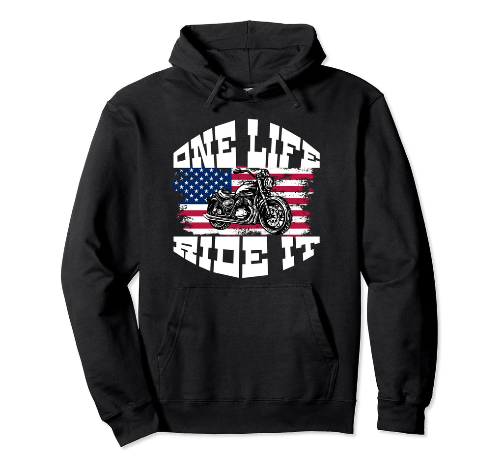 Motorcycle Biker Hoodie - Minimalist Print Men Women - T-Shirt, Sweatshirt, Hoodie