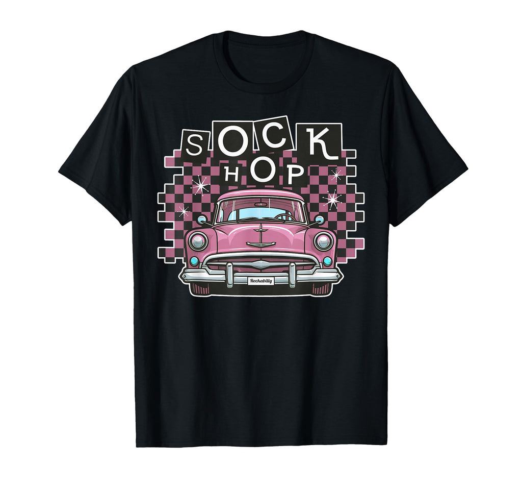 Sock Hop 50S Car Nostalgia 1950S T-Shirt - Custom Art Print Men Women - T-Shirt, Sweatshirt, Hoodie