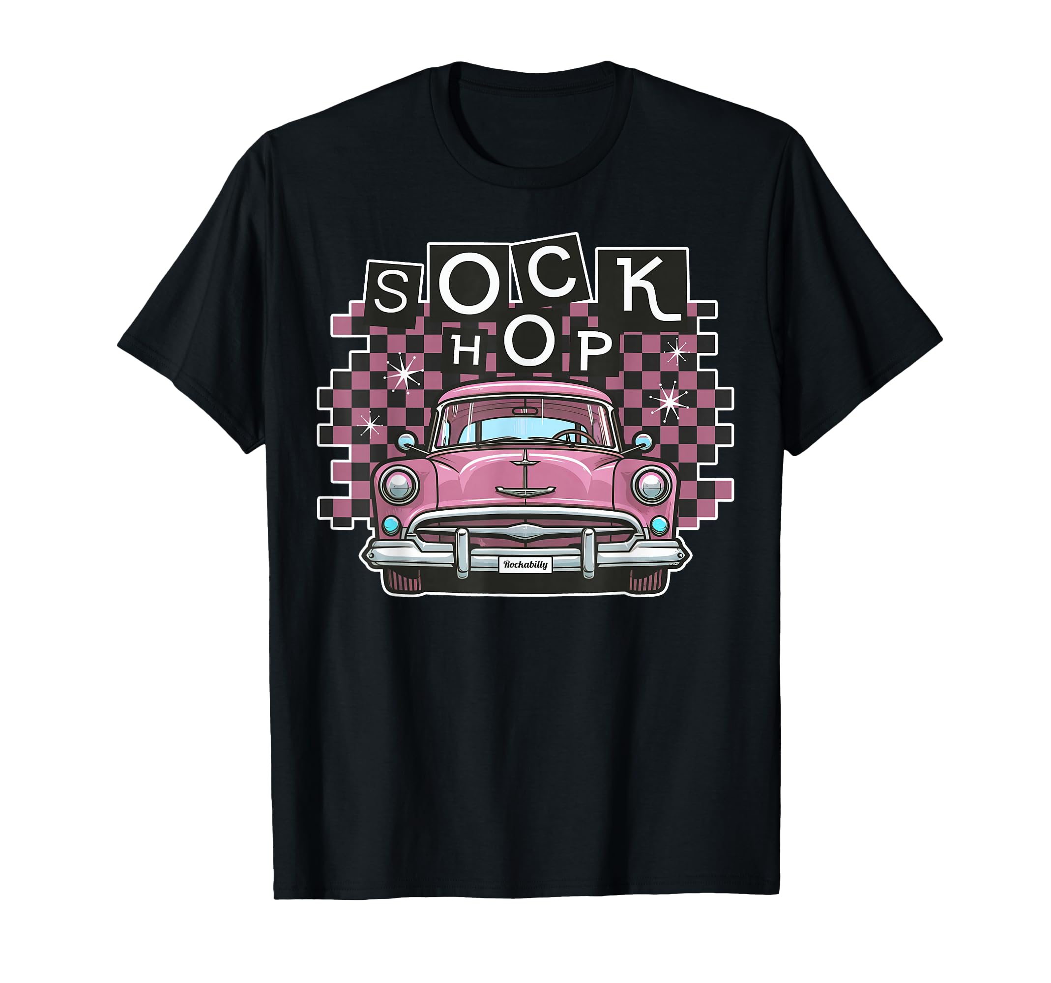 Sock Hop 50S Car Nostalgia 1950S T-Shirt - Custom Art Print Men Women - T-Shirt, Sweatshirt, Hoodie