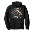 Motorcycle Rider American Flag Motorcycle Hoodie - Unique Graphic Unisex - T-Shirt, Sweatshirt, Hoodie