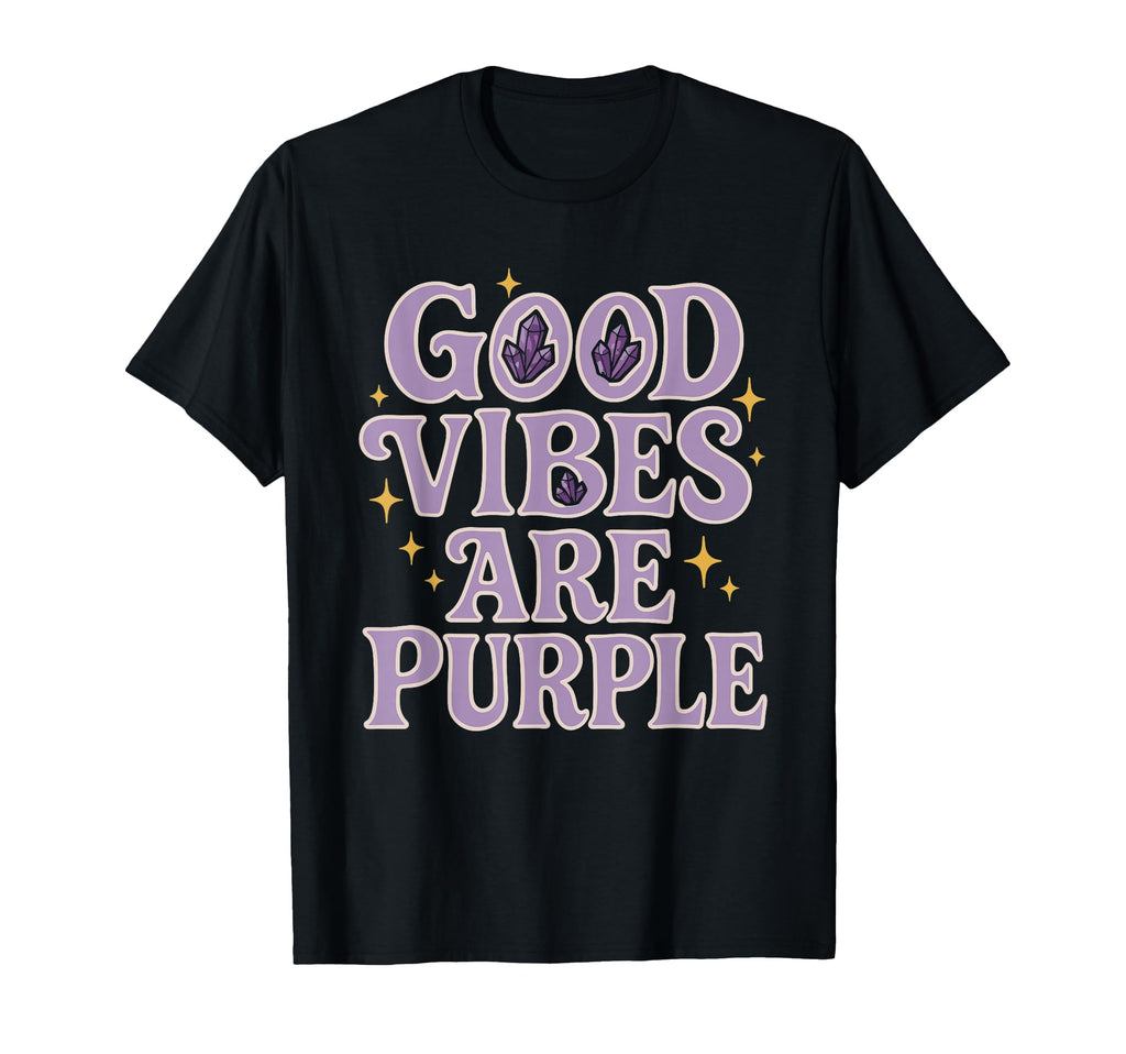Amethyst Addict Healing Crystal Energy T-Shirt - Trendy Graphic Unisex - T-Shirt, Sweatshirt, Hoodie