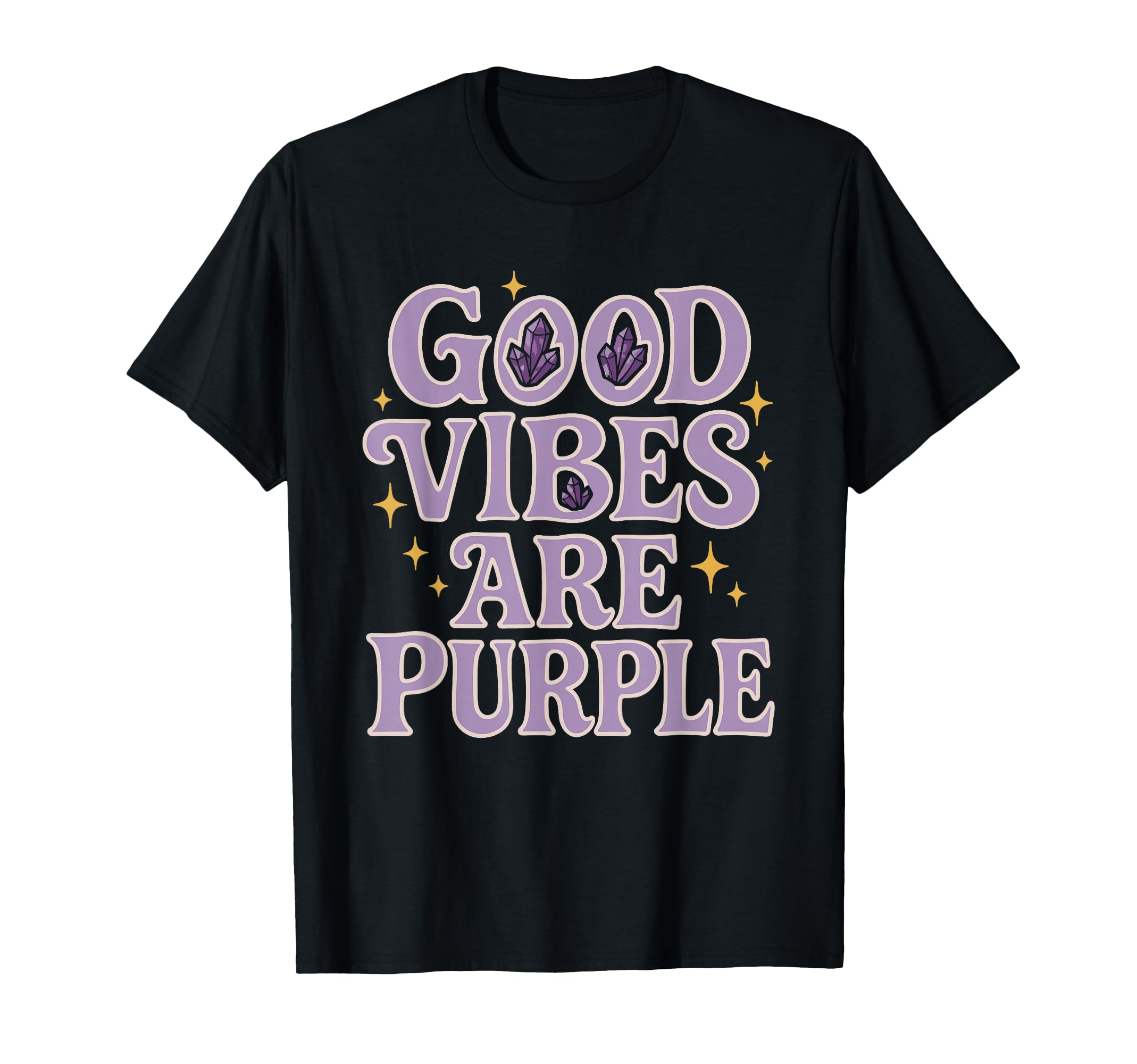Amethyst Addict Healing Crystal Energy T-Shirt - Trendy Graphic Unisex - T-Shirt, Sweatshirt, Hoodie