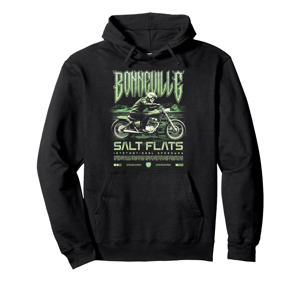 Bonneville Salt Flats Motorcycle Racing Hoodie - Custom Art Print Unisex - T-Shirt, Sweatshirt, Hoodie