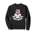 Meditation Bulldog Yoga Pose Relaxing Sweatshirt - Unique Graphic Unisex - T-Shirt, Sweatshirt, Hoodie