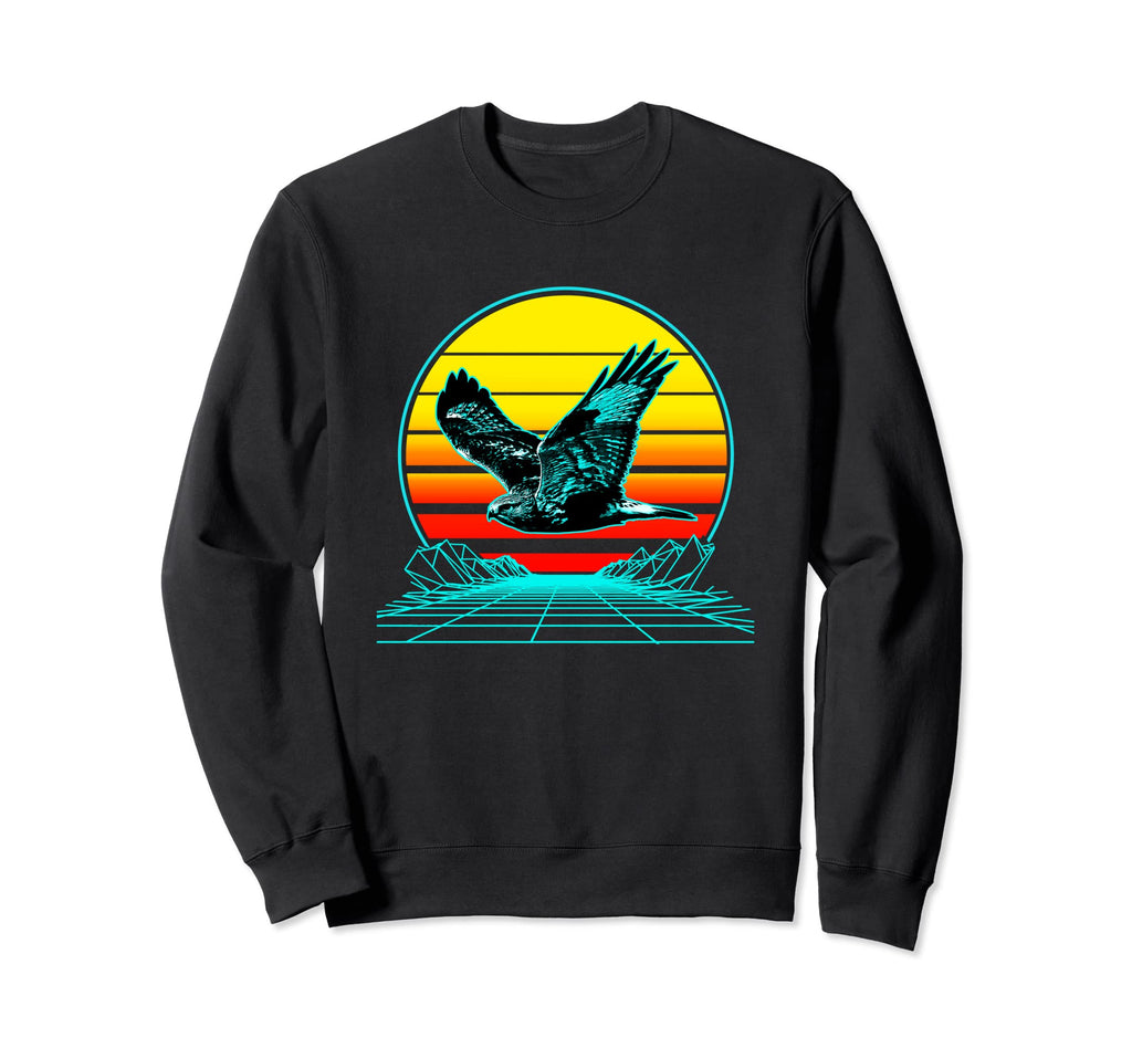 Sunset Hawk Sweatshirt - Fun Novelty Design for Adults - T-Shirt, Sweatshirt, Hoodie