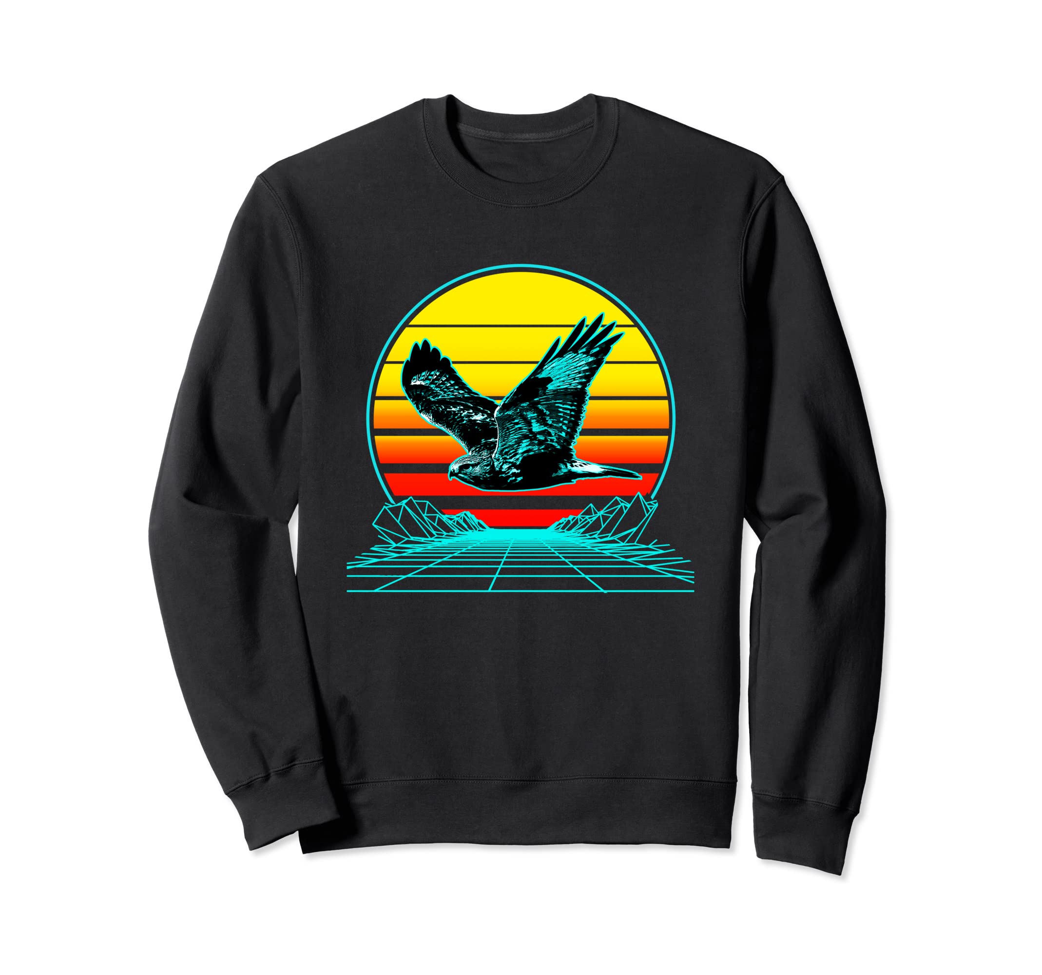 Sunset Hawk Sweatshirt - Fun Novelty Design for Adults - T-Shirt, Sweatshirt, Hoodie